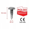 Шуруп самонарізний BTEX Wkret-Met KLIMAS 3,5x9,5 мм оцинкований 200 шт (BTEX- 35095-B)