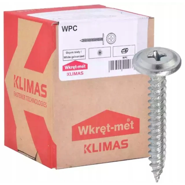 Шуруп з прокладкою WPC Wkret-Met KLIMAS 4,2x50 мм White (WPC-4250)