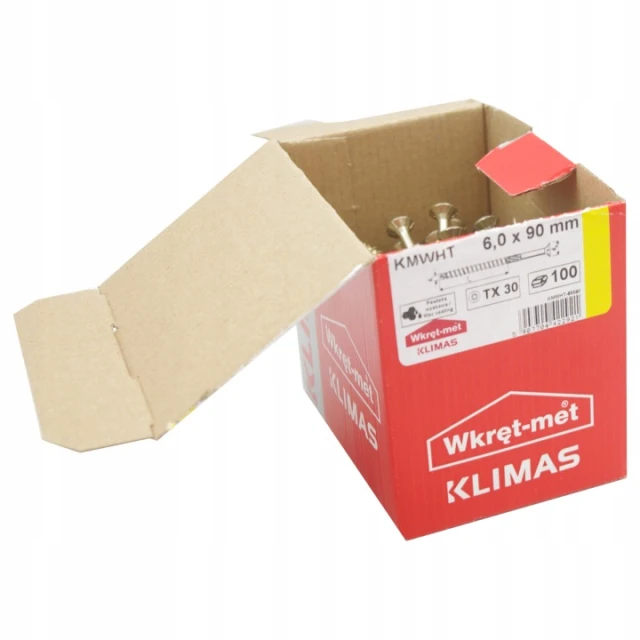 Шуруп цвяховий з конічною головкою Wkret-Met KLIMAS 6x90 мм, 100 шт (KMWHT-60090)