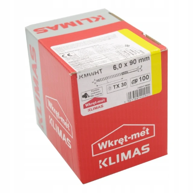 Шуруп цвяховий з конічною головкою Wkret-Met KLIMAS 6x90 мм, 100 шт (KMWHT-60090)
