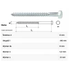 Шуруп з шестигранною головкою Wkret-Met KLIMAS 8x140 DIN 571 оцинкований (571 08140)
