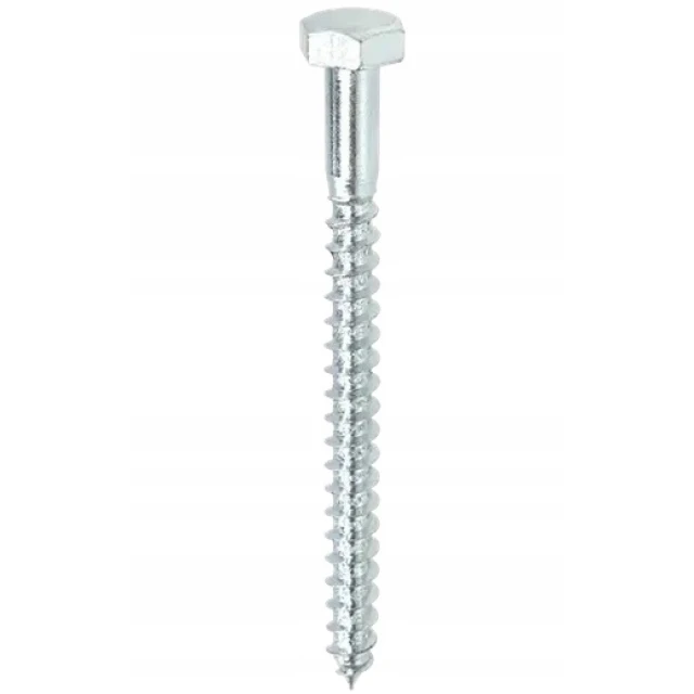 Шуруп з шестигранною головкою Wkret-Met KLIMAS 10x140 DIN 571 оцинкований (571 10140)