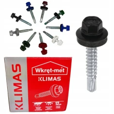 Шуруп фарерський Wkret-Met KLIMAS 4,8x35 мм, Black RAL 9005, до сталевої підлоги (WF 4835 9005)