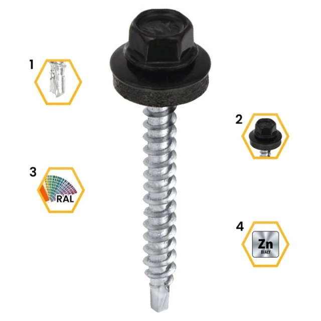 Шуруп фермерський Wkret-Met KLIMAS 4,8x55 мм Black 250 шт (WFD 4855 9005)