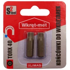 Бита Torx Wkret-Met KLIMAS T40 L25 мм комплект 2 шт (R-TX-40S2)