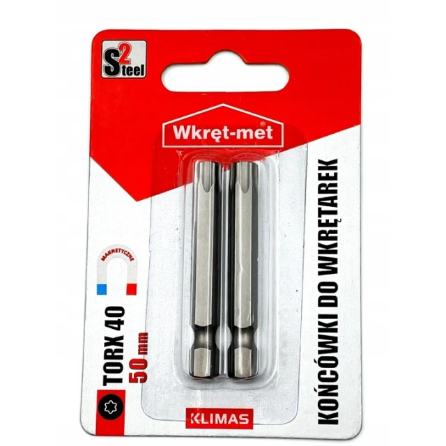 Біта Torx Wkret-Met KLIMAS T40 L50 мм (TX-40S2-50MM)