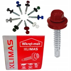 Шуруп фарерський Wkret-Met KLIMAS 4,8x19 мм, Red, до сталевої підлоги, 250 шт (WF-48019-3011)