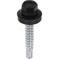 Шуруп фарерський Wkret-Met KLIMAS 4,8x25 мм, Black RAL 9005, до сталевої підлоги (WF 4825 9005)