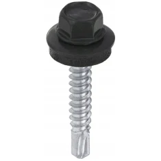 Шуруп фасадний Wkret-Met KLIMAS 4,8x25 мм антрацит RAL7016 для сталі, 250 шт (WF 4825 7016)