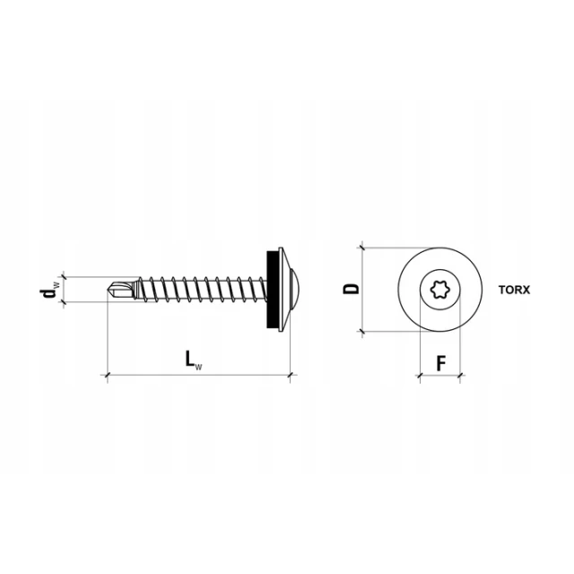 Саморез фермерский Wkret-Met KLIMAS 4,8x35 мм TORX оцинкованный 250 шт (WDD-48035)