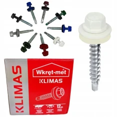 Шуруп фасадний Wkret-Met KLIMAS 4,8x25 мм White RAL9010 для сталевої підлоги (WF 4825 9010)