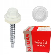 Шуруп фермерський Wkret-Met Wkret-Met KLIMAS 4,8x35 мм, White RAL 9010, 250 шт (WFD 9010)