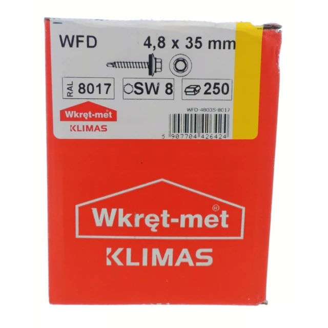 Шуруп фермерський Wkret-Met KLIMAS 4,8x35 мм Graphite 250 шт (WFD 7024)