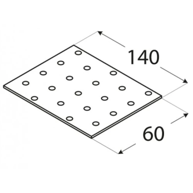 Плитка перфорированная DOMAX 60x140x2 мм (PP5)