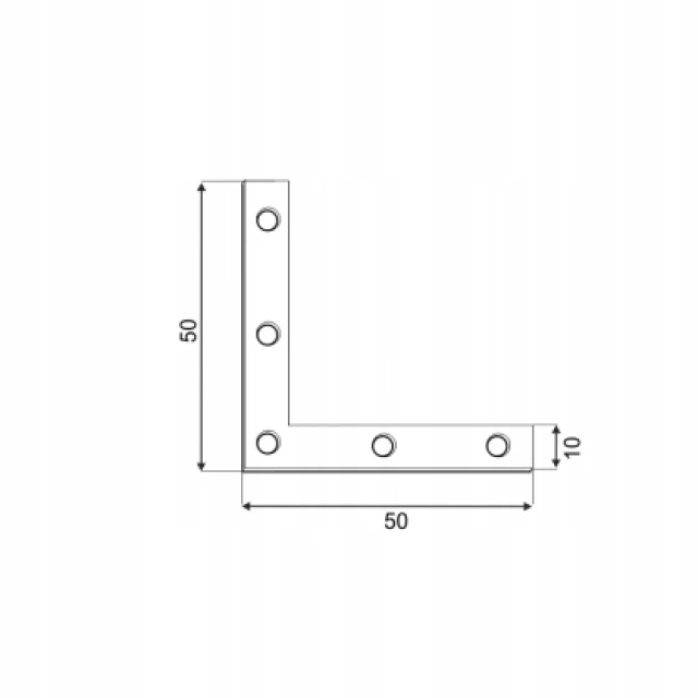 Кутник DOMAX 50x50x10x2 мм комплект 50 шт (NA5)