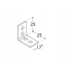 Кутник вузький DOMAX 25x25x17x1,5 мм (KW1)