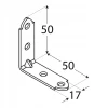 Кутник вузький DOMAX 50x50x17x2 мм (KW3)