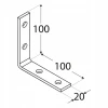 Кутник вузький DOMAX 100x100x20x4 мм (KW5)