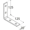 Кутник вузький DOMAX 125x125x20x4 мм (KW6)