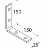 Кутник вузький DOMAX 150x150x25x5 мм (KW7)