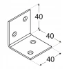 Кутник широкий DOMAX 40x40x40x1,5 мм (KS2)