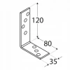 Кутник балки DOMAX 120x80x35x4 мм (KB2)