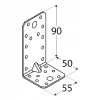 Кутник з прокладкою DOMAX 90x50x55x2,5 мм, упаковка 20 шт (KP3)