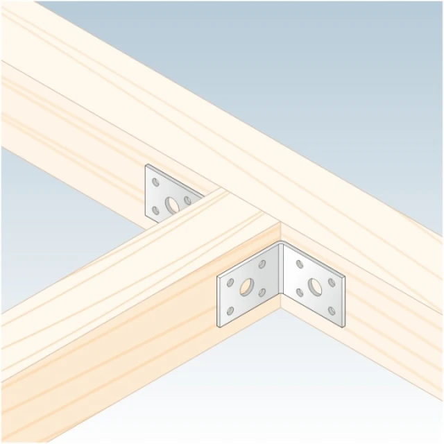 Кутник з тисненням легкий DOMAX 90x90x65x2 мм, комплект 20 шт (KPL1)