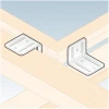 Кутник з тисненням легкий DOMAX 90x90x65x2 мм, комплект 20 шт (KPL1)