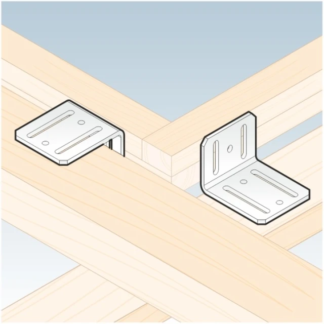 Кутник з тисненням легкий DOMAX 90x90x65x2 мм, комплект 20 шт (KPL1)