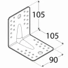 Кутник з тисненням легкий DOMAX 105x105x90x2 мм, комплект 20 шт (KPL2)