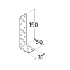 Кутник з'єднувальний DOMAX 150x50x35x2,5 мм комплект 20 шт (KŁ3)