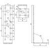 Кутник з'єднувальний DOMAX 150x50x35x2,5 мм комплект 20 шт (KŁ3)