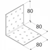 Кутник монтажний DOMAX 80x80x80x2мм, комплект 20 шт (KM9)