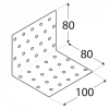 Кутник монтажний DOMAX 80x80x100x2мм, комплект 20 шт (KM10)