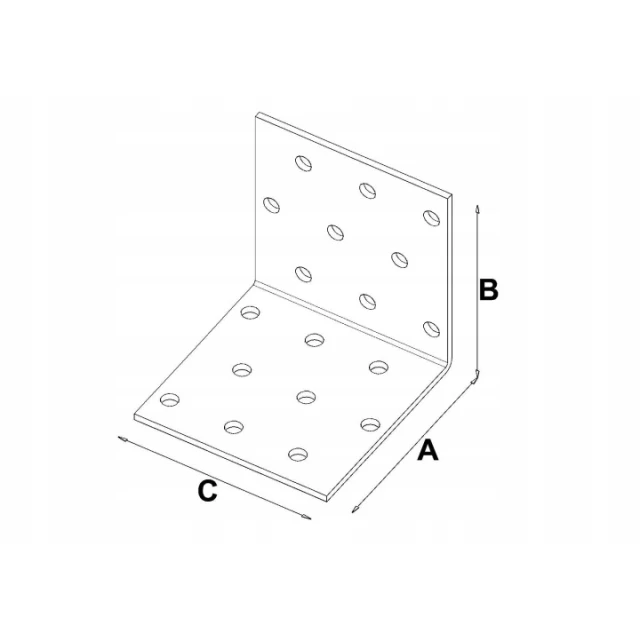Кутник монтажний DOMAX 100x100x100x2мм, комплект 20 шт (KM13)