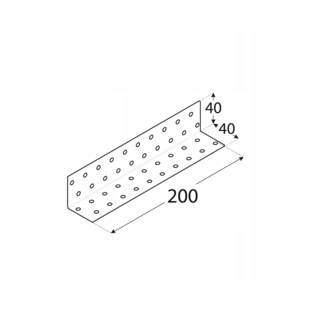 Кутник монтажний DOMAX 40x40x200x2 мм (KM15)