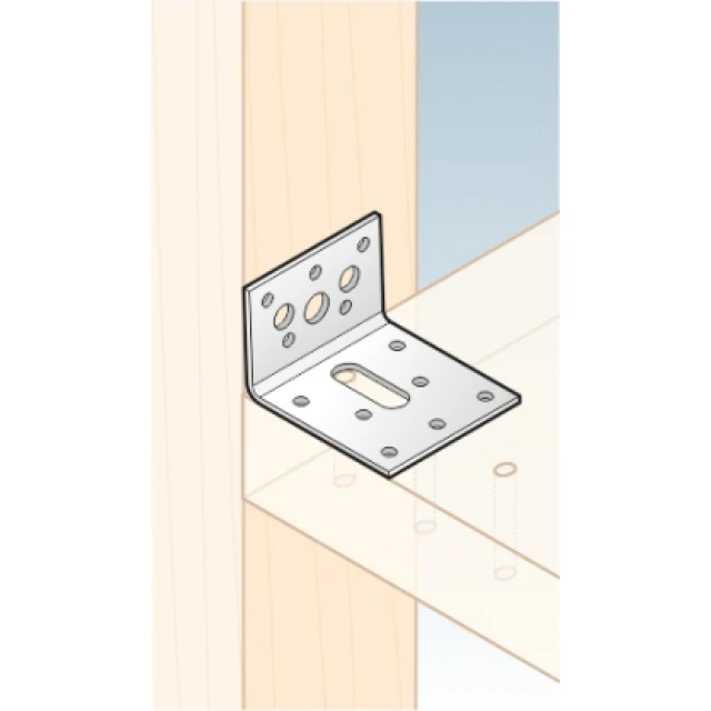 Кутник регульований DOMAX 60x40x60x2,5 мм, комплект 20 шт (KR2)