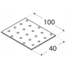 Пластина перфорована DOMAX 40x100x2 мм PP 2, 20 шт (PP2)