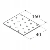 Пластина перфорированная DOMAX 40x160x2 мм PP 4, 20 шт (PP4)