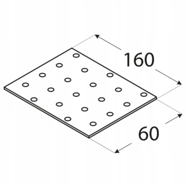Плитка перфорована DOMAX 60x160x2 мм (PP6)