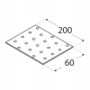 Плитка перфорированная DOMAX 60x200x2 мм (PP7)