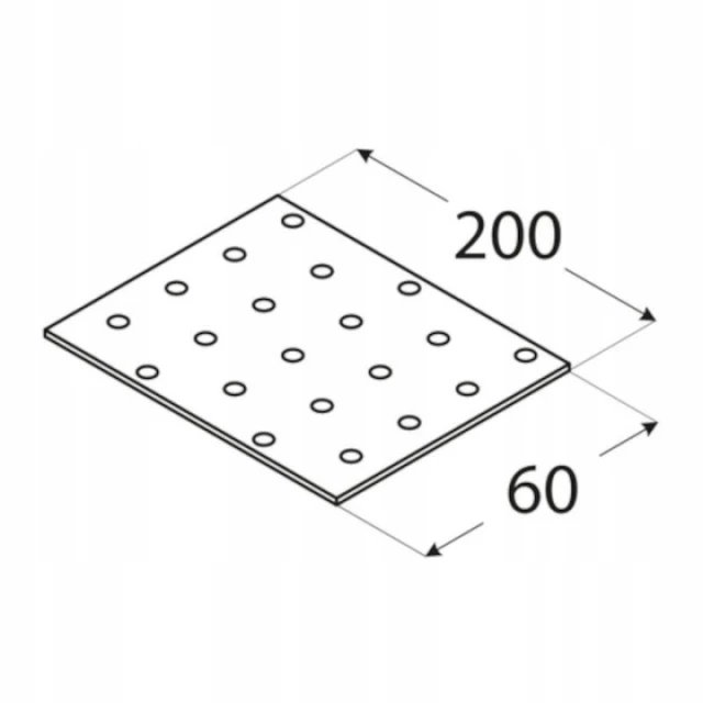 Плитка перфорированная DOMAX 60x200x2 мм (PP7)