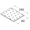 Плитка перфорована DOMAX 60x240x2 мм (PP8)