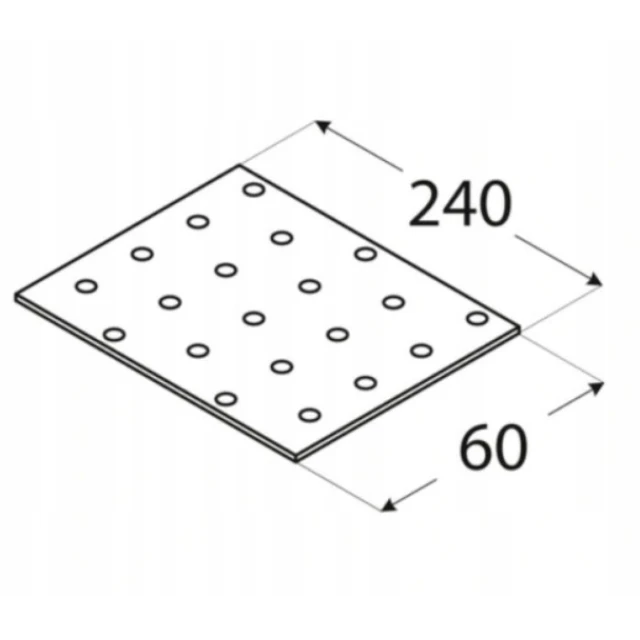 Плитка перфорована DOMAX 60x240x2 мм (PP8)