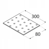 Плитка перфорована DOMAX 80x300x2 мм (PP11)