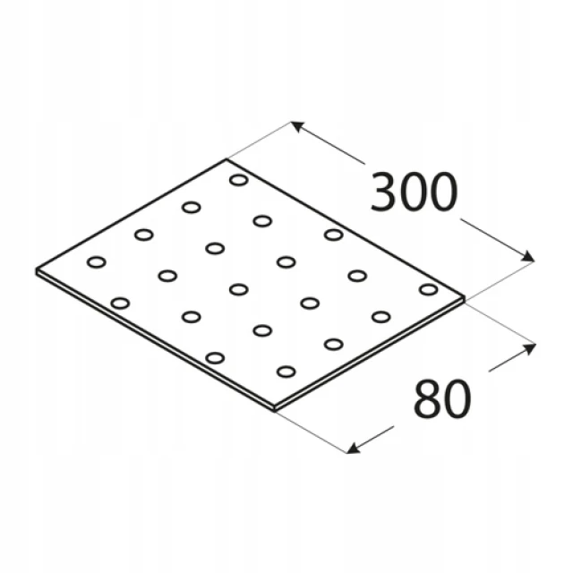 Плитка перфорована DOMAX 80x300x2 мм (PP11)
