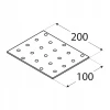 Плитка перфорована DOMAX 100x200x2 мм (PP12)