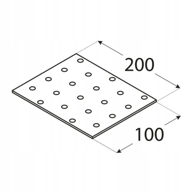 Плитка перфорована DOMAX 100x200x2 мм (PP12)