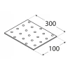 Плитка перфорована DOMAX 100x300x2 мм (PP15)